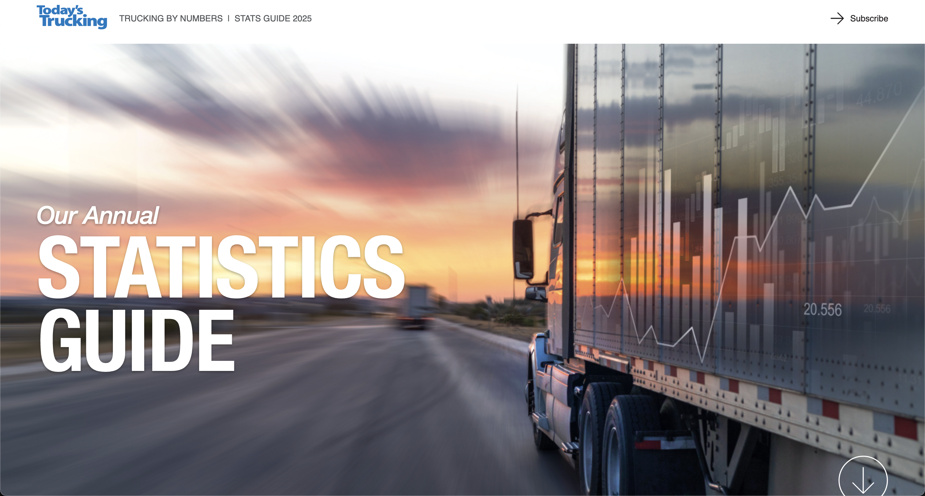 Today's Trucking Statistics Guide 2025 interactive infographic